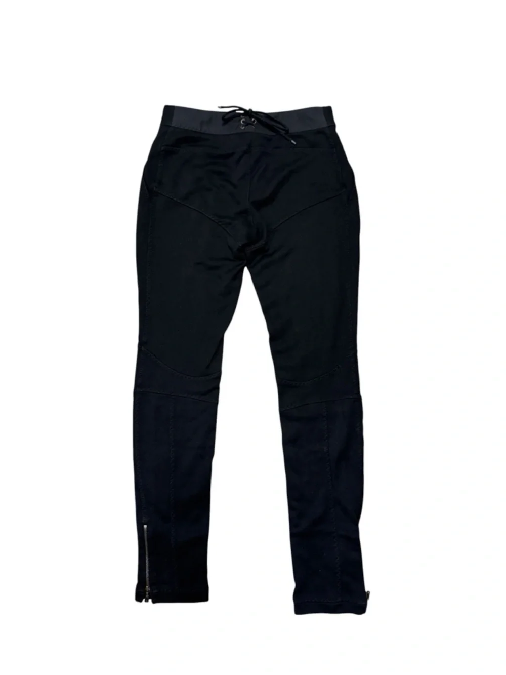 Louis Vuitton Womens Black Skinny Pants Hook And Eye Zip Ankle Size S